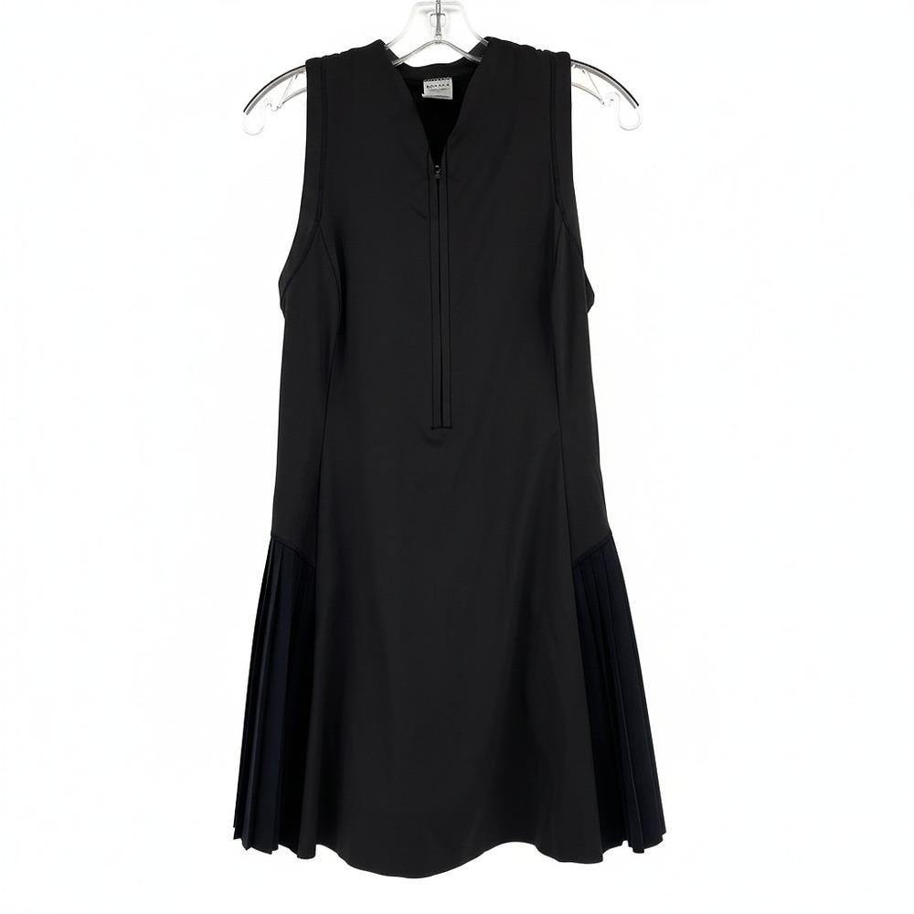 Athleta Black Advantage Pleated Sleeveless Mini Dress | Womens M